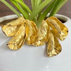Statement Earrings 18k Gold Earrings Chunky Gold Stud Earrings Large Gold Earrings Awesome Presents for her Big Gold Plated Stud Earrings