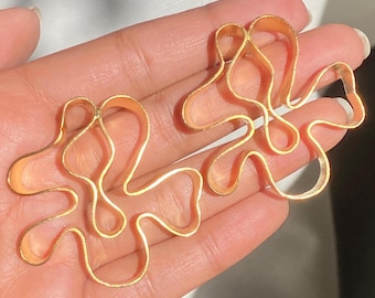 Asymmetrische Ohrstecker | Geometrische Statement Ohrringe | 18K Vergoldet Modernes Schmuck Geschenk für Frauen Mode