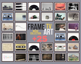 4K Samsung Frame TV ART | The Music set of + 25 | frame tv | frame tv art | music tv | Samsung frame | music frame set | digital download |
