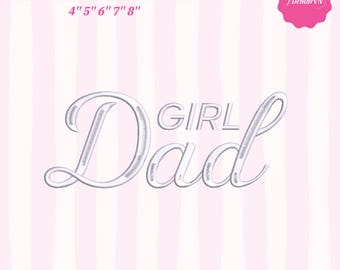 Broderidesign för flicka, pappa | Maskinbroderi med citat av far och dotter | Broderifil med pappapresent DIREKT NEDLADDNING