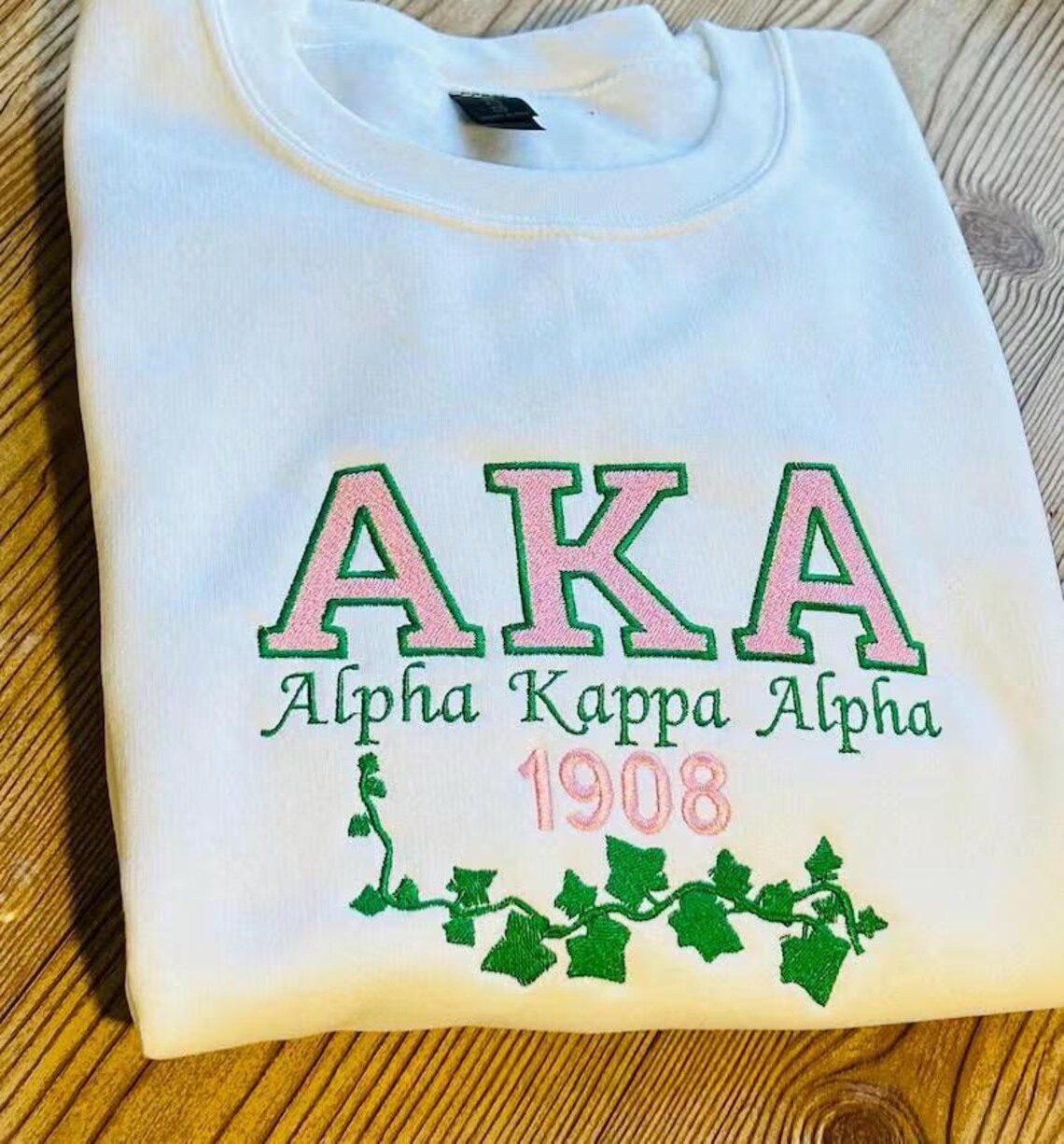 Alpha Kappa Alpha Embroidery Design, Ivy Leaf Sorority Digital File ...