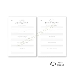 Gratitude Journal minimalist gratitude Log printable gratitude template journal gratitude digital sheet PDF 5 min journal gratitude list