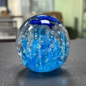 Hand blown glass art,glassblowing,Round Paperweight,Teardrop Paperweight,Glass Art Sculpture,Glass Art,home decor,anniversary gift,diorama A1