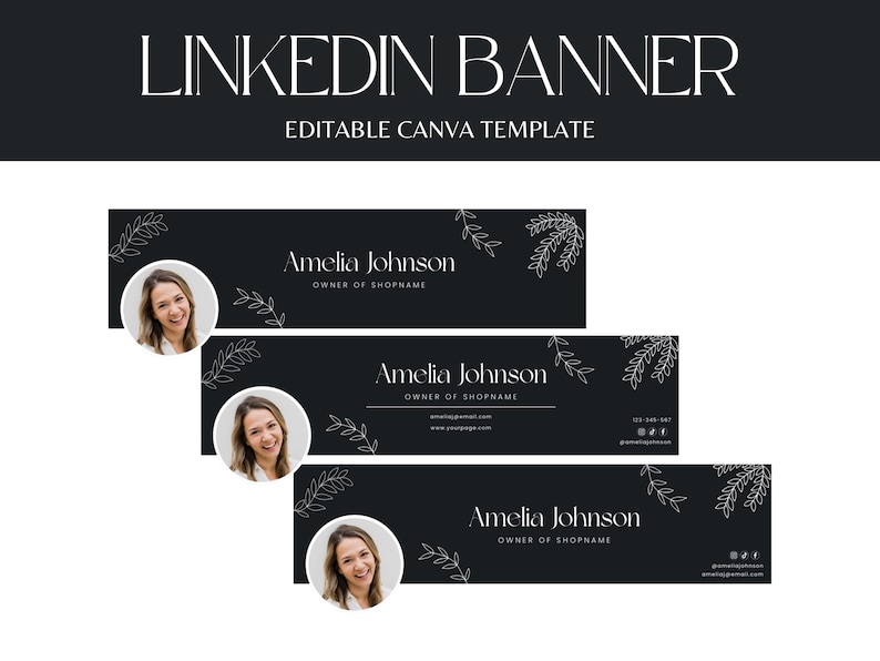 Linkedin Banner, Linkedin Background, Black and White Linkedin Header ...