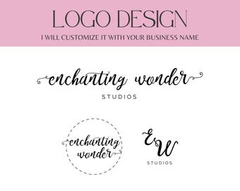 signature logo, event planner logo, logotype design, coach logo, beauty logo,  premade logo,  makeup artist logo, whimsical logo - PP01