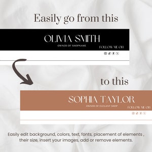 You can easily edit the LinkedIn Background Banner templates and change the text, colors, fonts, placement of elements, remove or add elements and images