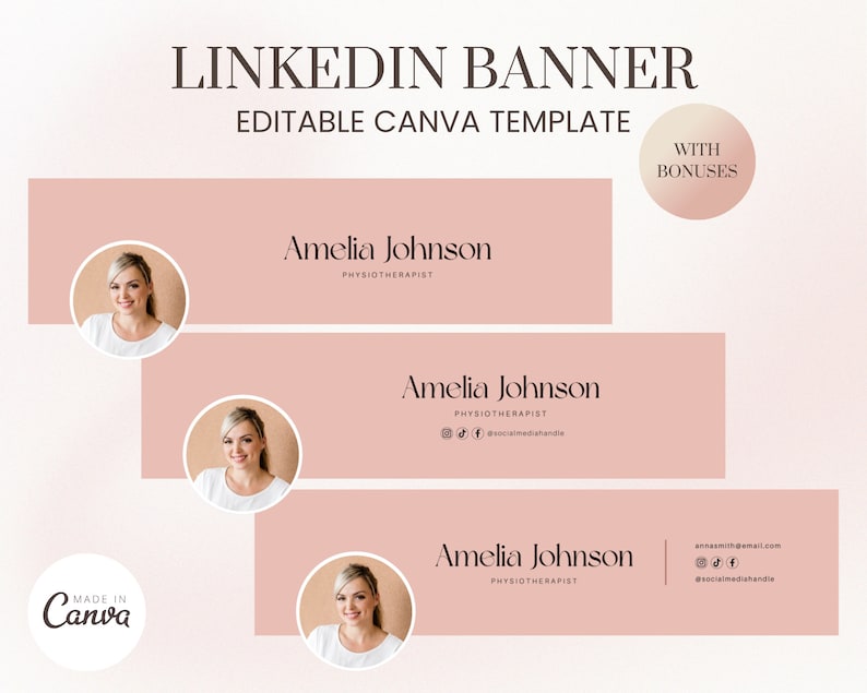 Linkedin Banner, Linkedin Background, Pink Linkedin Cover, Personal ...
