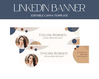 Bannière Linkedin, arrière-plan géométrique LinkedIn, couverture Linkedin, image de marque personnelle, modèle Canva