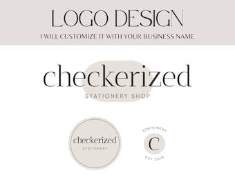 Modern business logo, premade logo design, real estate logo, boutique logo, handmade logo design, typography logo, minimalist logo - CH01