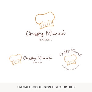 bakery logo, restaurant logo, cooking logo, baker logo, premade logo design, modern logo, custom logo design, company logo