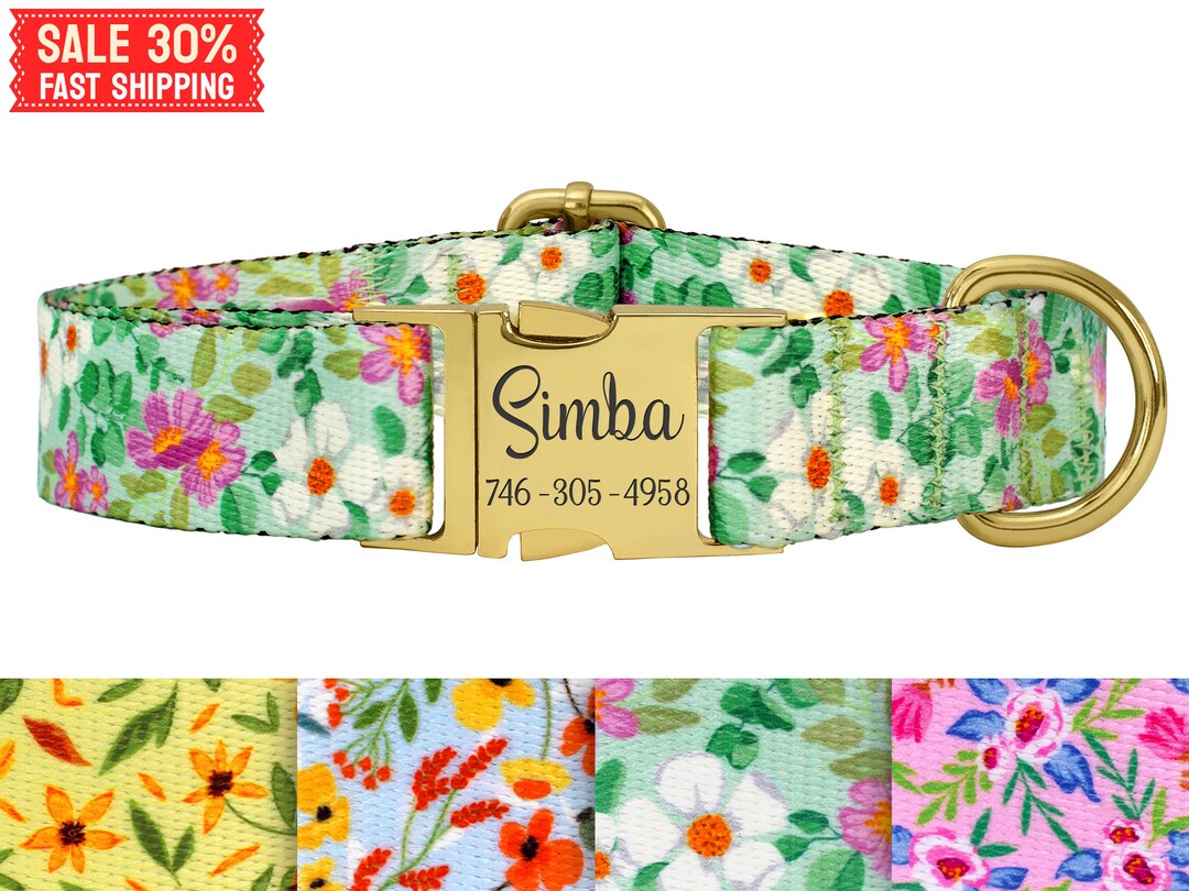 Personalized Dog Collar, Custom Pet Collar for Small Medium Large Dogs