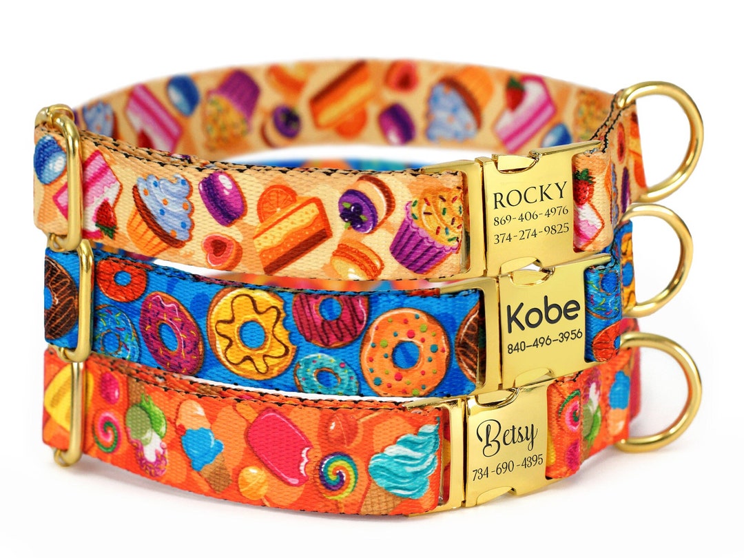 Designer Dog Collar Cute Sweet Donut Pet Collars for Girl Female Small