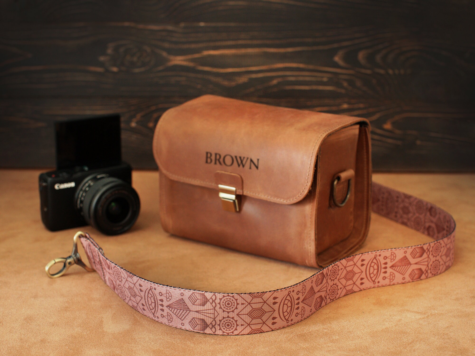 Sac Photo Personnalisé En Cuir : Sac à Bandoulière Vintage Pour Reflex Numérique - France