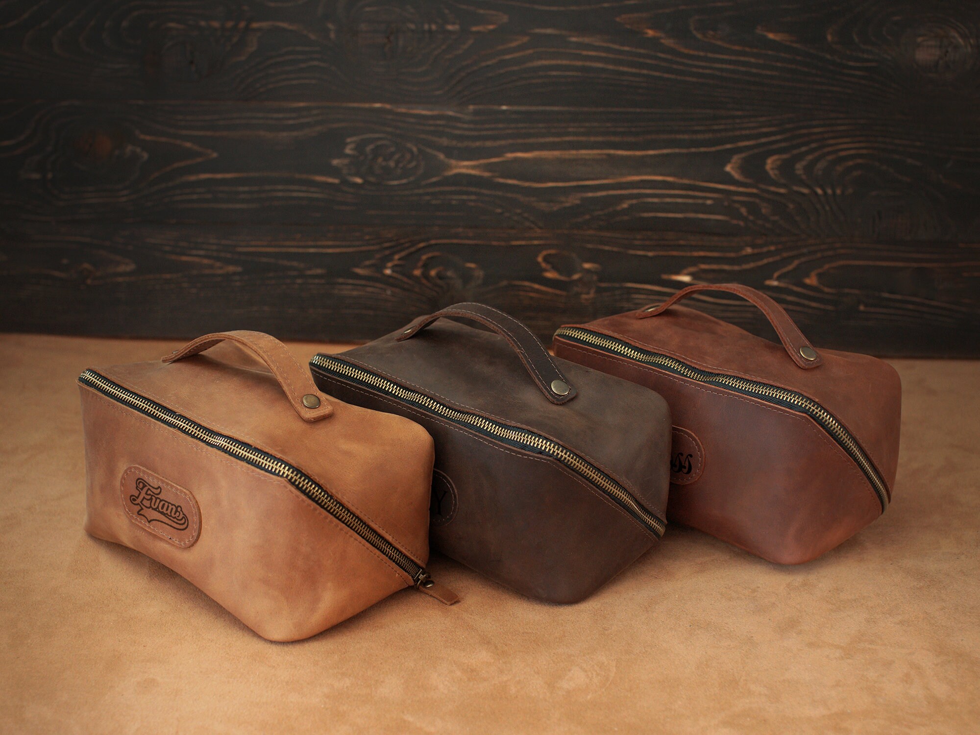 Engraved Dopp Kit With Name, Logo, Initials, Spacious Travel Cosmetic ...