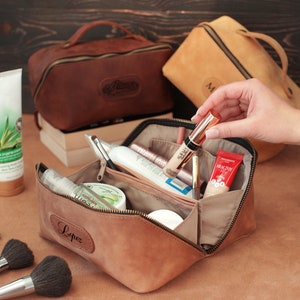 Trousse de toilette personnalisée pour femme, trousse de maquillage personnalisée pour elle, trousse à maquillage gravée, cadeaux d'anniversaire pour femme, jolie trousse de toilette, cadeau pour elle