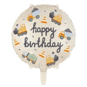 Balloon Construction Site Happy Birthday, Construction Site Birthday