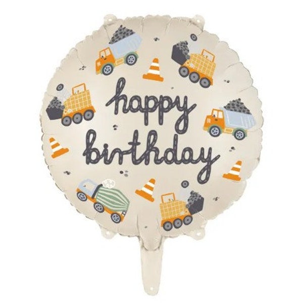 Ballon Baustelle Happy Birthday, Baustellen Geburtstag