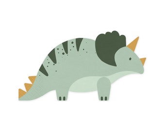 12 Servietten Dino Triceratops