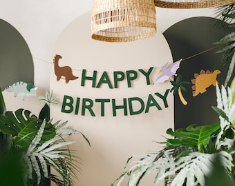 Girlande Happy Birthday Dinos