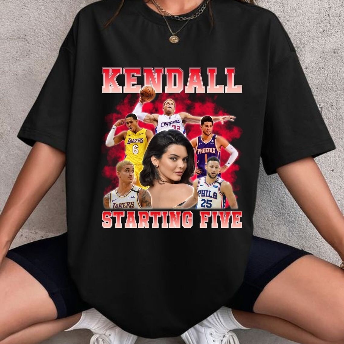 Kendall Jenner's Lakers T-Shirt October 2016