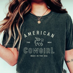 American Cowgirl Shirt, Girl Shirt, Veteran Shirt, Political T Shirt, Patriotic Shirt, 4th of July Gift, Republican Shirt, Independence Day