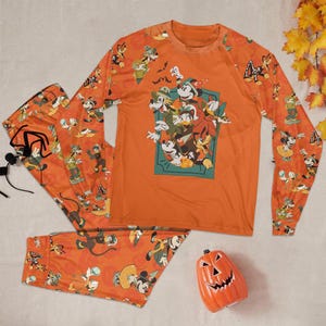 Halloween Mickey And Friends Pajamas Set, Mickey&#39;s Not So Scary Loungewear Set, Spooky Season Pajamas Set, Fall Matching Pajama Outfit