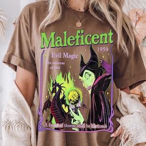 Vintage Maleficent Dragon Shirt, Disney Mistress of Evil Tee, Sleeping Beauty Maleficent Shirt, Retro Disney Villains Tee, Evil Magic Shirt