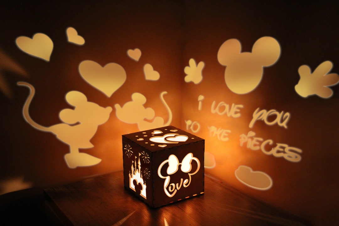 Custom Mickey Light up Message Box SVG , Customized Text Light Box ...