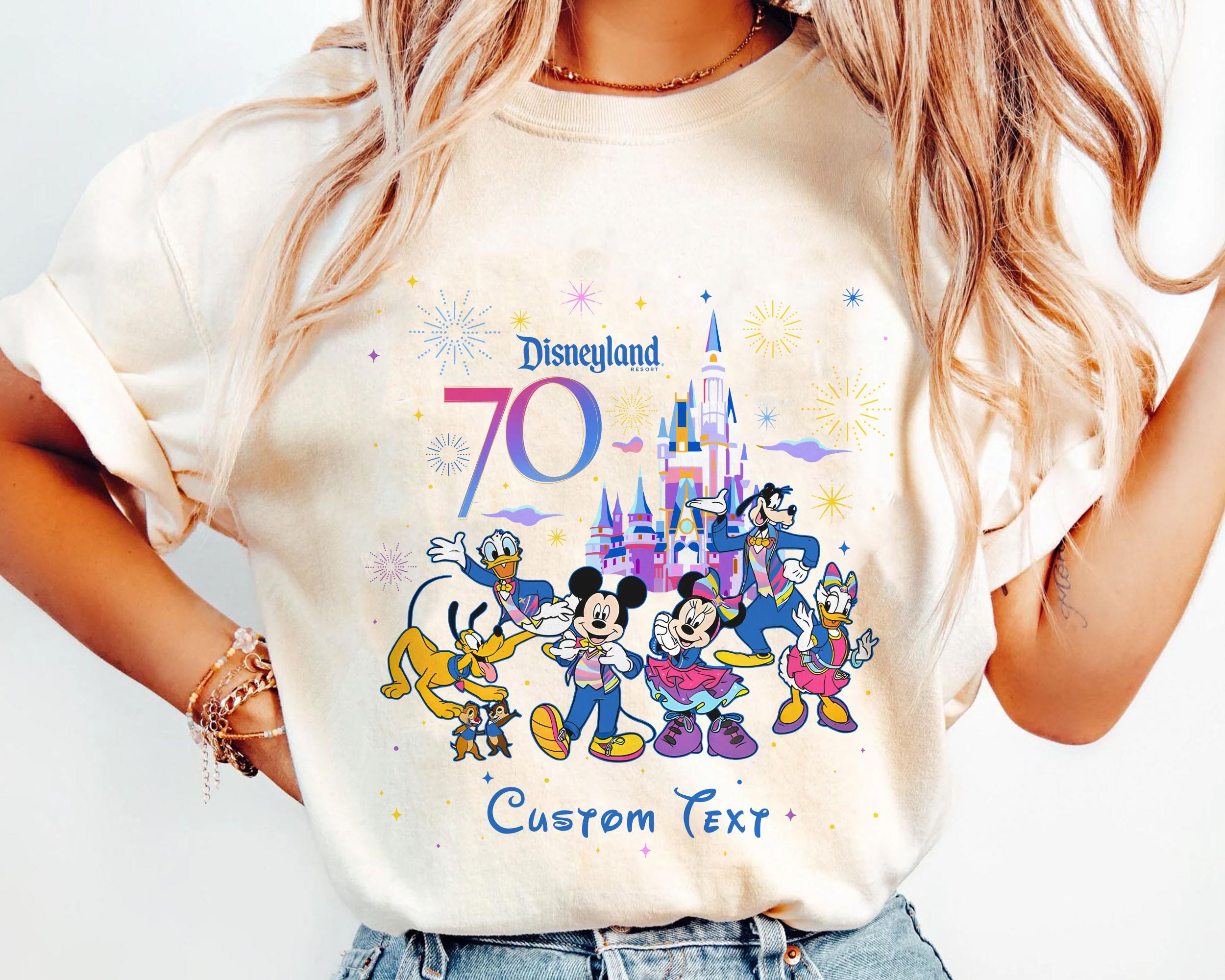 Custom Name 70th Anniversary Shirt, Mickey and Friends