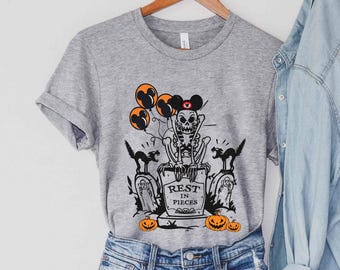 Silly Symphony Skeleton Dance Costume Mickey Ears Comfort Color Shirts, Mickey Not So Scary , Spooky Season, Disneyland Halloween Party 2024