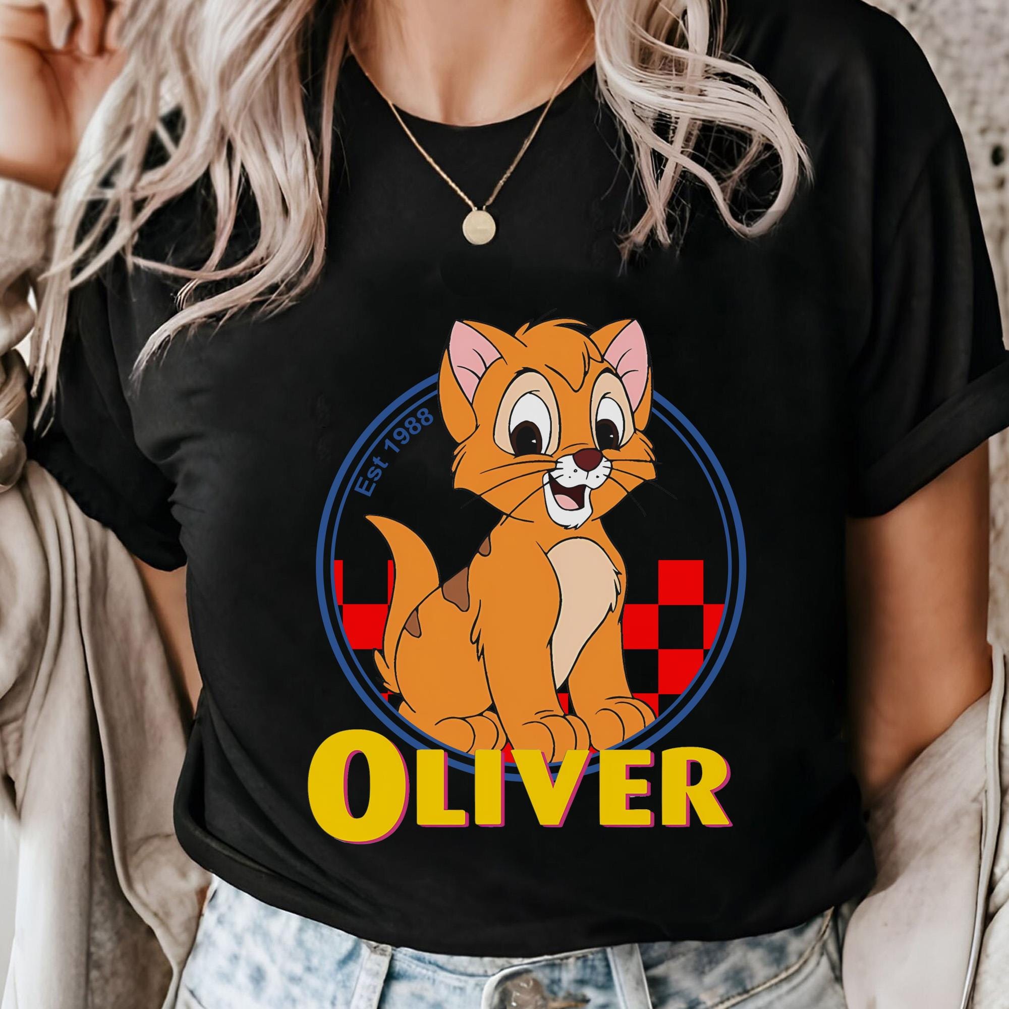 Oliver Est 1988 Checkered Sweatshirt, Oliver and Company Retro Disney Shirt, Disney Cats Shirt, Magic Kingdom, WDW Disneyland Trip 2024 - Etsy Oliver Est 1988 Checkered Sweatshirt, Oliver and Company Retro Disney Shirt, Disney Cats Shirt, Magic Kingdom, WDW Disneyland Trip 2024 - Etsy