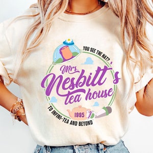 Mrs Nesbitt&#39;s Tea House 1995 To Infinity & Beyond Comfort Colors Shirt, Disney Buzz Lightyear Toy Story Tee, Magic Kingdom, Disneyland Trip