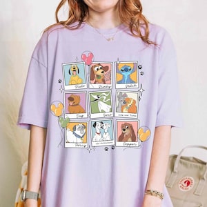 Disney Dogs Polaroid Shirt, 101 Dalmatians Lady And The Tramp Pluto Stitch T-shirt, Disney Dogaholic Tee, Disneyland Trip Matching 2025