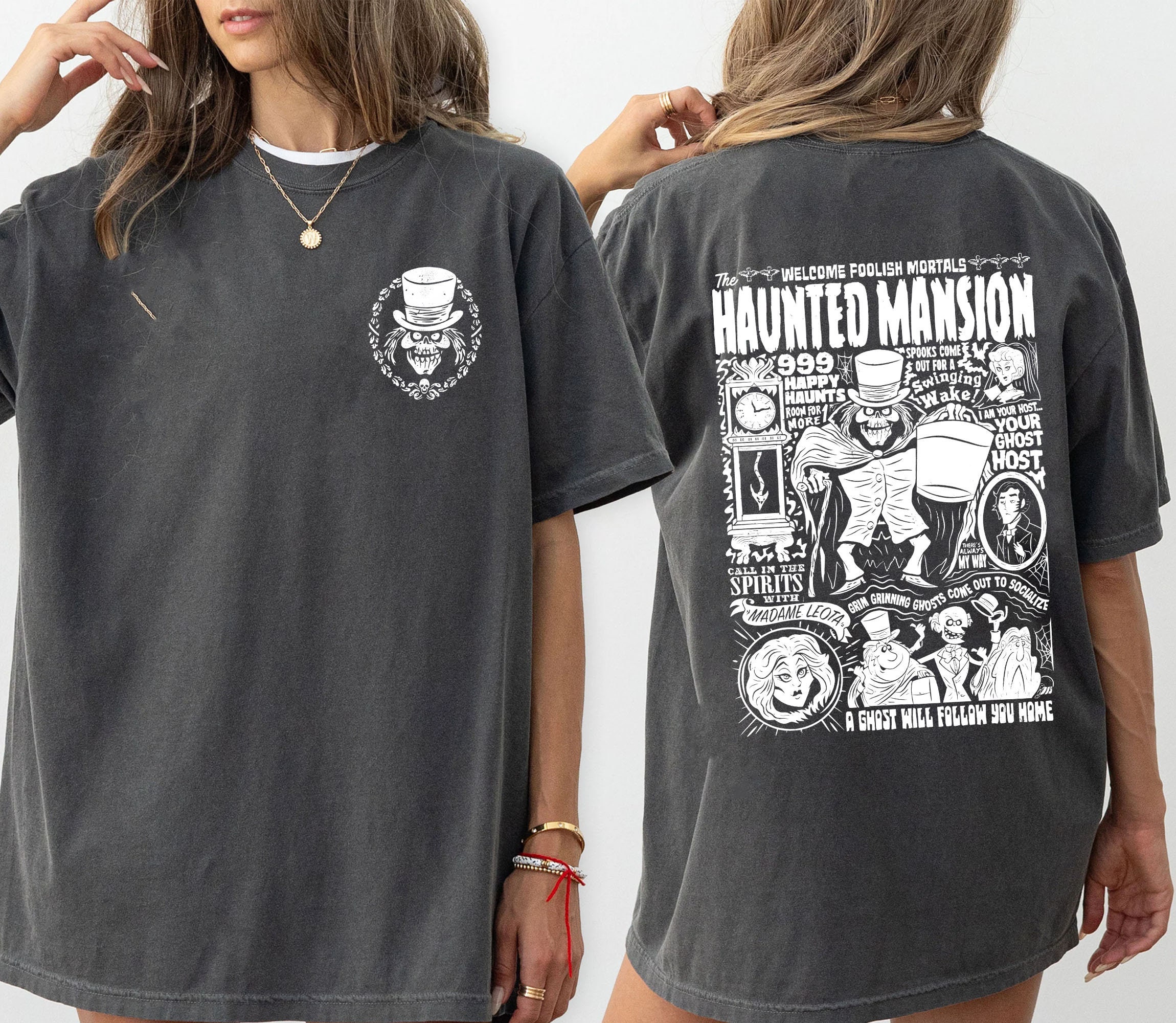 Two Sided Hatbox Ghost Quote Comfort Colors Shirt, Welcome