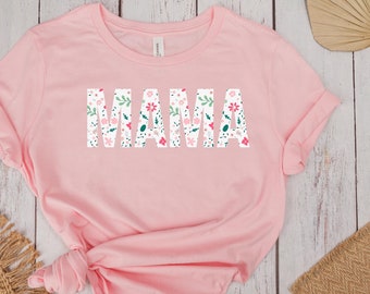 Floral Mama Shirt, Wildflowers Mama Shirt, Comfort Colors Shirt, Retro Mom TShirt, Flower Shirts for Women
