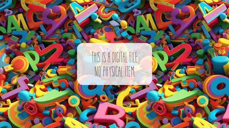 Doodle Alphabet Digital Paper, Seamless Cartoon Pattern, Seamless 3D ...