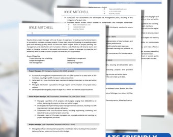 Professioneel cv-sjabloon voor Microsoft Word - 1 pagina, 2 pagina's, 3 pagina's, sollicitatiebrief en referentiepagina