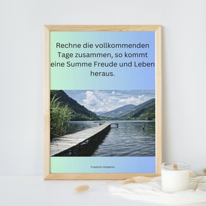 Life wisdom &quot;Hölderlin&quot; | Inspiring Digital Download | Friedrich Hölderlin Quote Art for Print and Display | Motivational Home Accents!