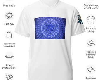 Recycled unisex jersey with all-over print "Heart Chakra"