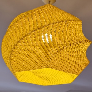 Modern Lampshade Sofia - Contemporary Wavy Design - 3D Printed Mid Century Lamp Shade - Decorative Light Shade - Handmade Lampshade