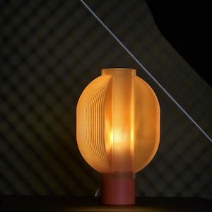 3D Printed Lemon Table Lamp: Mid-Century Modern Desk Light