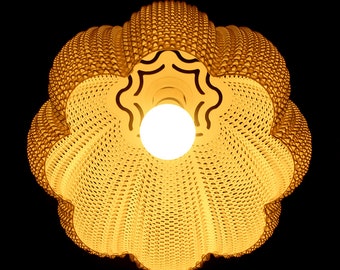 Pantalla de lámpara colgante ondulada Marina - Pantalla de acento - Pantalla de techo - Iluminación moderna para el hogar