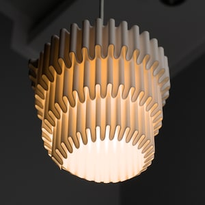 Modern Wavy Lamp Shade - Unfurling Ripple - Abstract Lamp Shade - Housewarming Gift -Contemporary Home Lamp Shade
