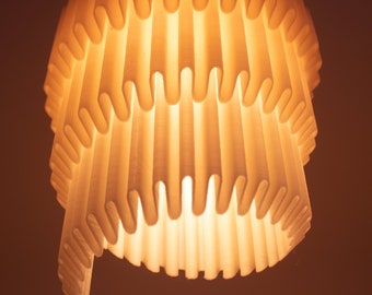 Modern Wavy Lamp Shade - Unfurling Ripple - Abstract Lamp Shade - Housewarming Gift -Contemporary Home Lamp Shade