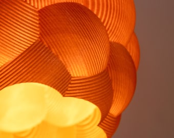 Paralume ondulato - Design contemporaneo di metà secolo - Paralume moderno stampato in 3D - Paralume decorativo - Lampada unica