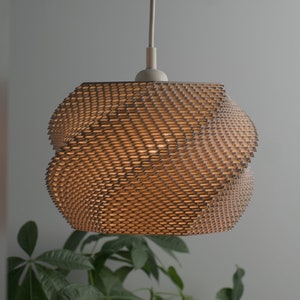 Mid Century Lamp shade Sofia - Wavy Lampshade - Pendant Lamp Shade - Chandelier Light Shade - Braided Lamp shade