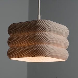 Knitted Lampshade Clara - 3D printed Contemporary Lampshade, Mid Century Home Decor Lighting Accessory, Mushroom Lamp shade