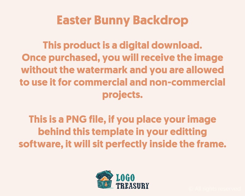 Easter Bunny Backdrop, Frame Template, PNG, Fine Art, Easter, Bunny