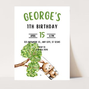 Bunny First Birthday, Some Bunny Is Turning One Boy First Birthday Invitation, EDITABLE Invitation, Rabbit 1st birthday invitation