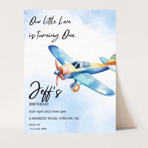 Editable Airplane Party Invite,Airplane Birthday Invitation,Airplane Birthday Invite,Aviator Party Decor,Pilot Invitation,Download